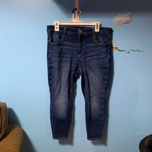 Blue high waisted skinny jeans